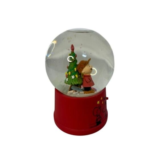 Hallmark Peanuts Gallery Christmas Musical Snow Globe Charlie & Linus - Picture 4 of 6